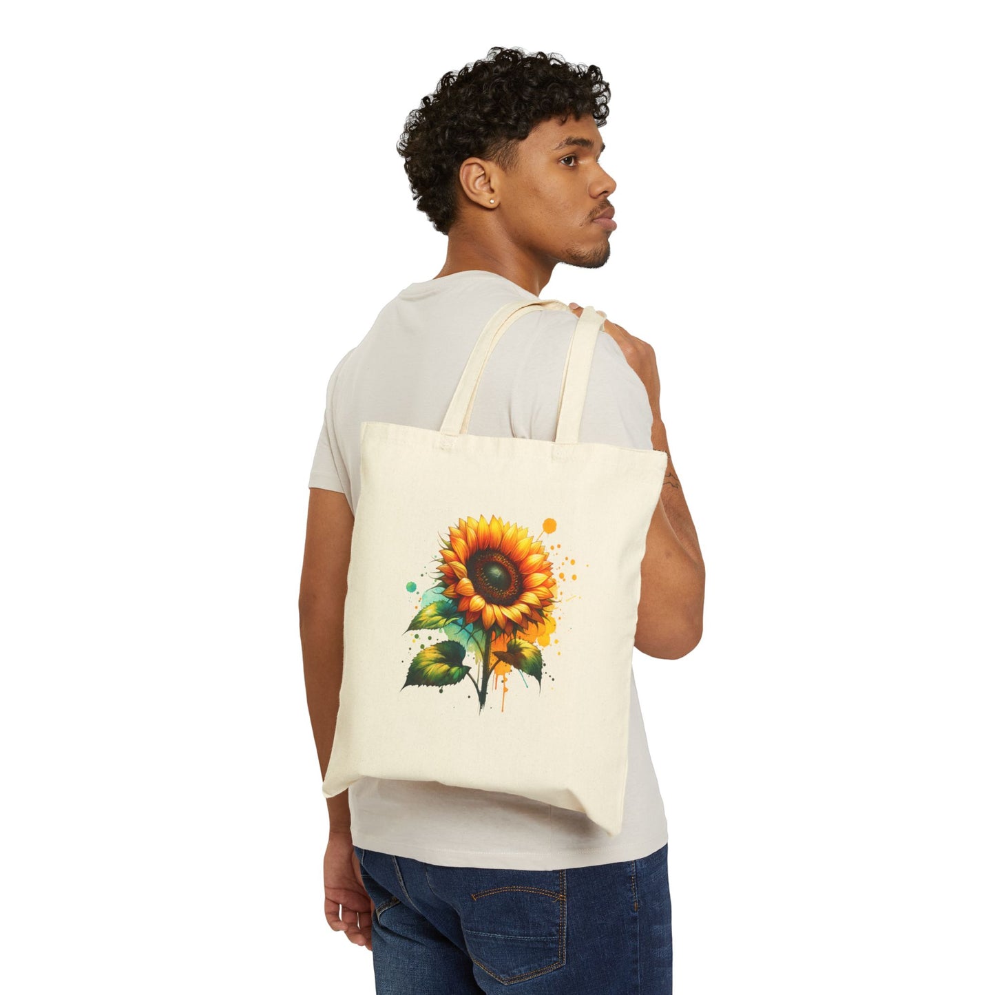 Sunflower - Canvas Tote Bag - Eco-Friendly