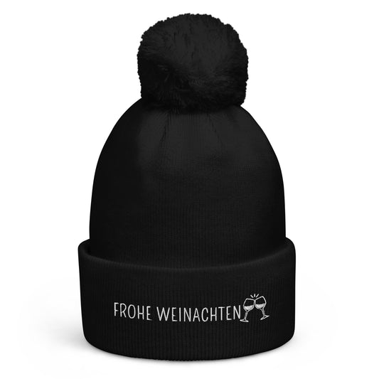 Frohe Weihnachten Pom Pom Beanie