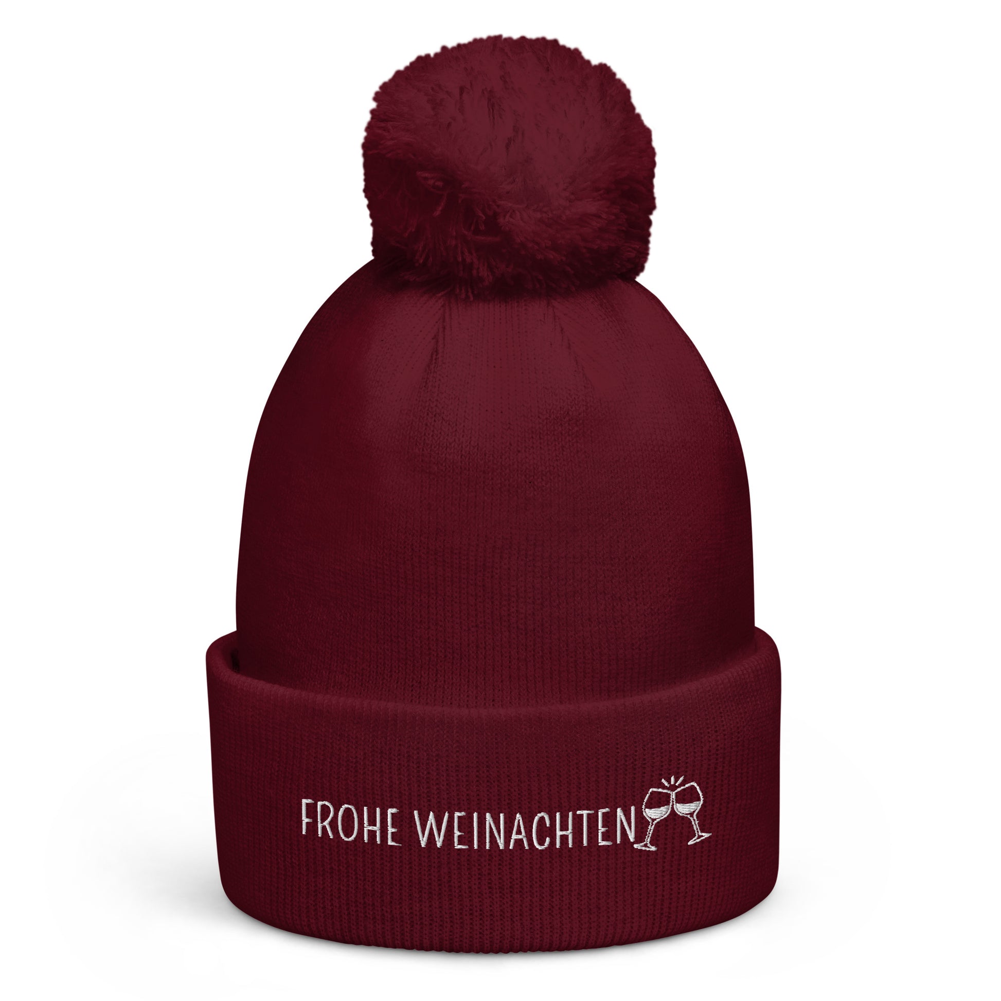 Frohe Weihnachten Pom Pom Beanie