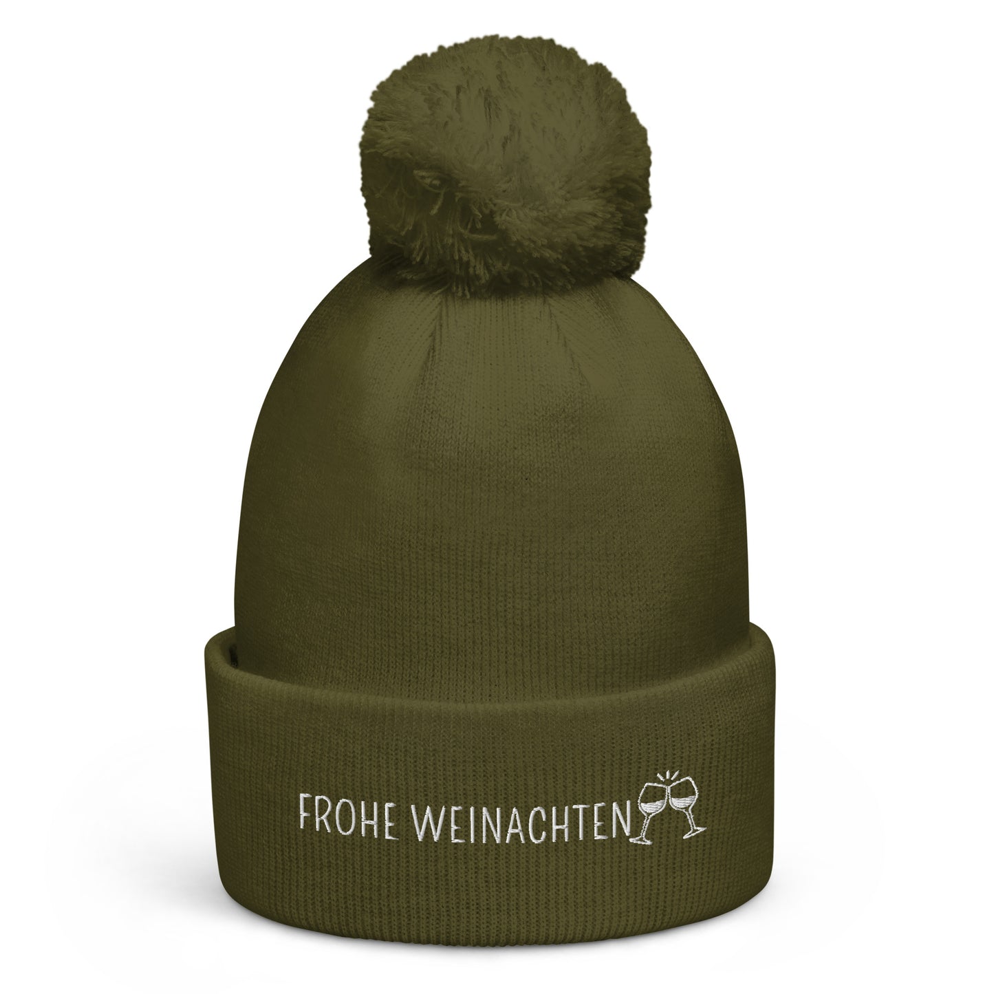 Frohe Weihnachten Pom Pom Beanie
