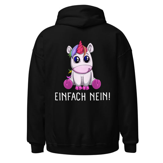 EINFACH NEIN Einhorn - Unisex-Kapuzenpullover