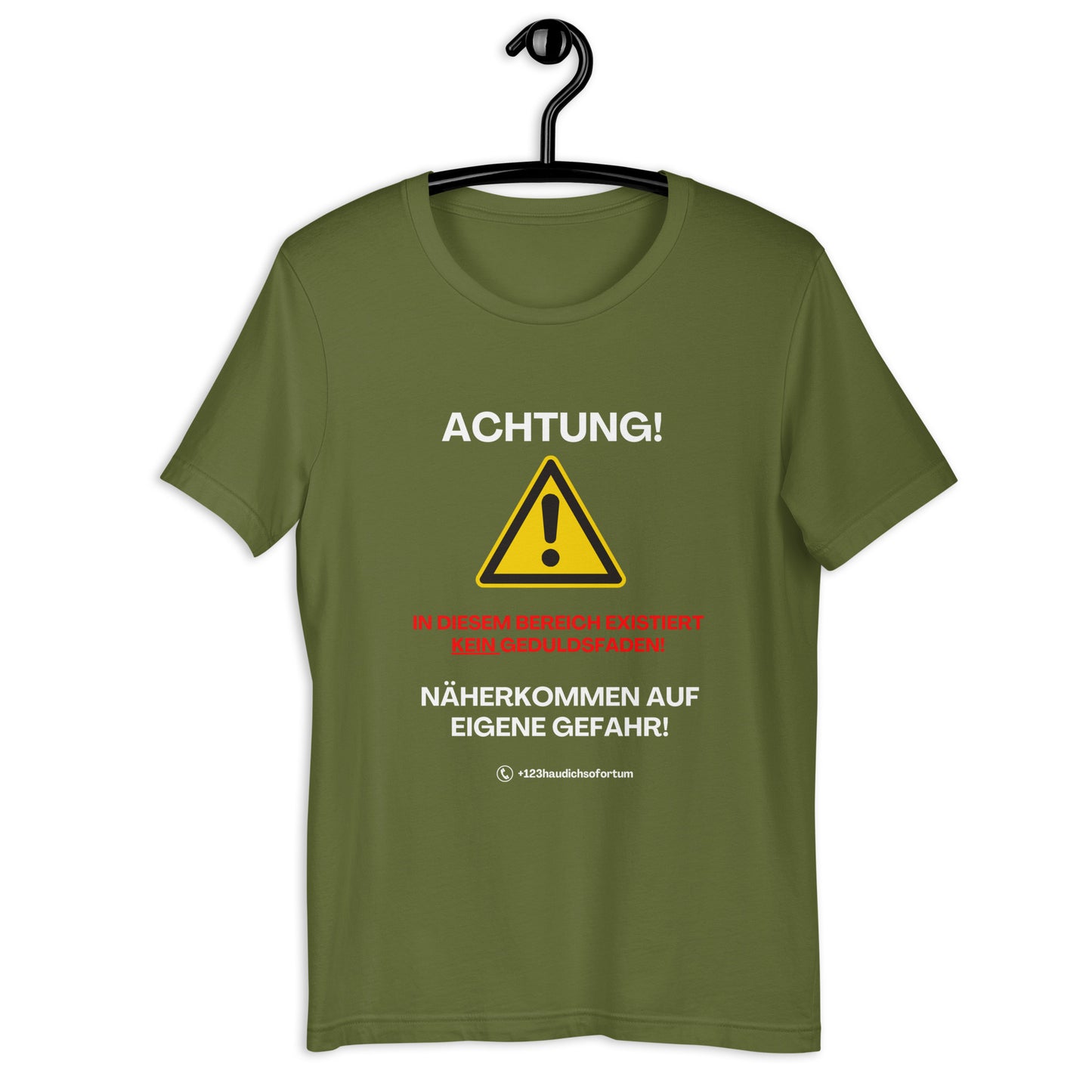 Achtung, in diesem Bereich existiert kein Geduldsfaden T-Shirt