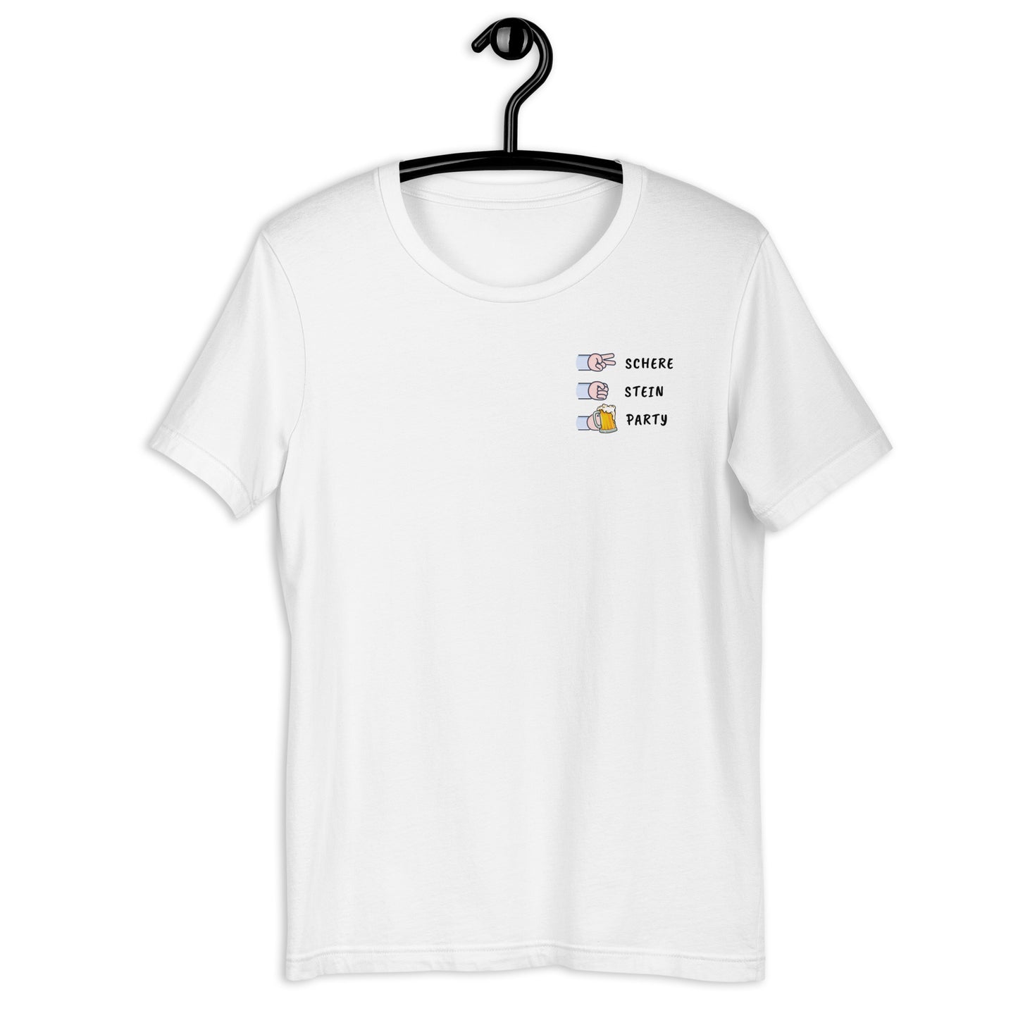 Schere Stein Party T-Shirt
