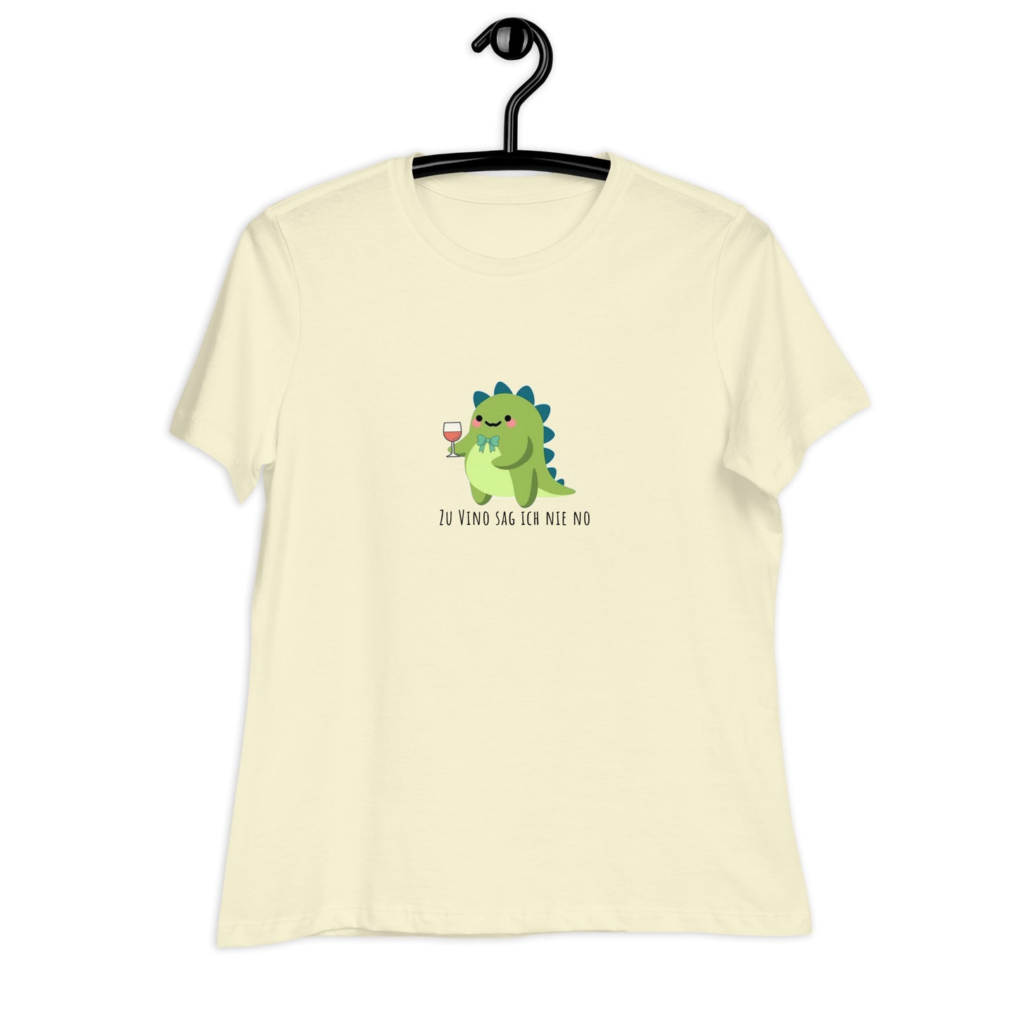 zu Vino sag ich nie no - Lockeres Damen-T-Shirt